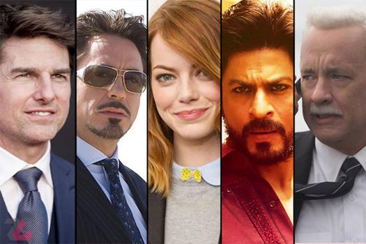 لیست پردرآمد ترین بازیگران جهان  یک سال گذشته